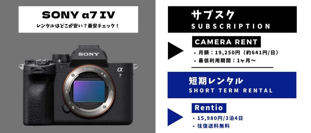 SONY α7 Ⅳ　どこで借りる