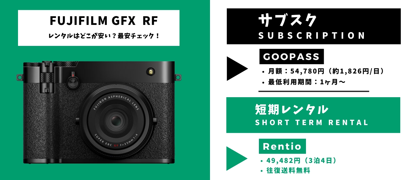 GFX RFレンタル 最安