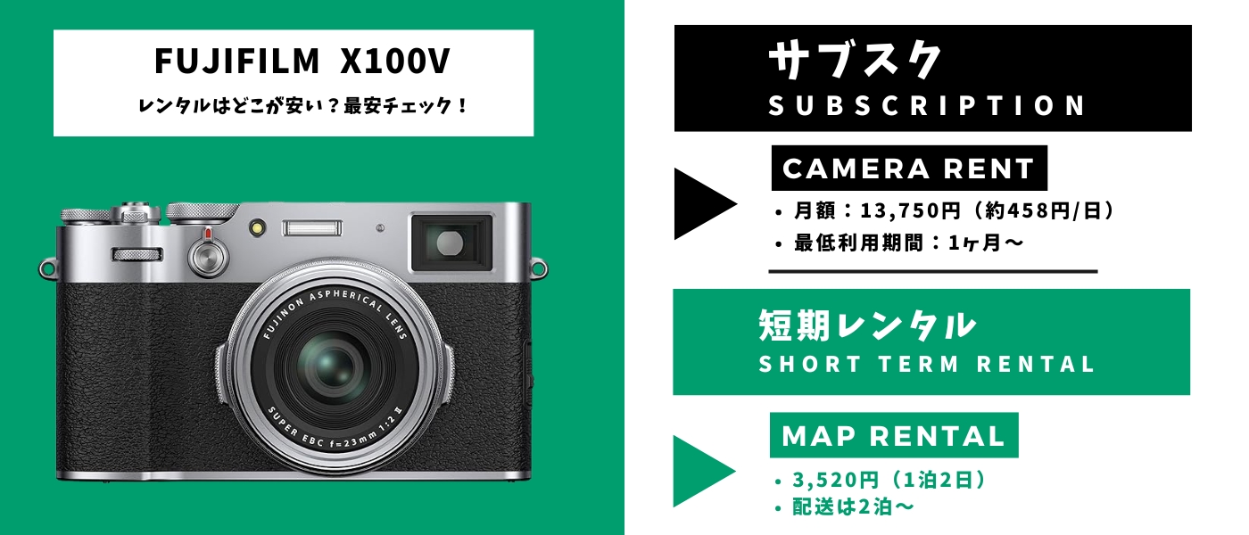 レンタル 最安新X100V