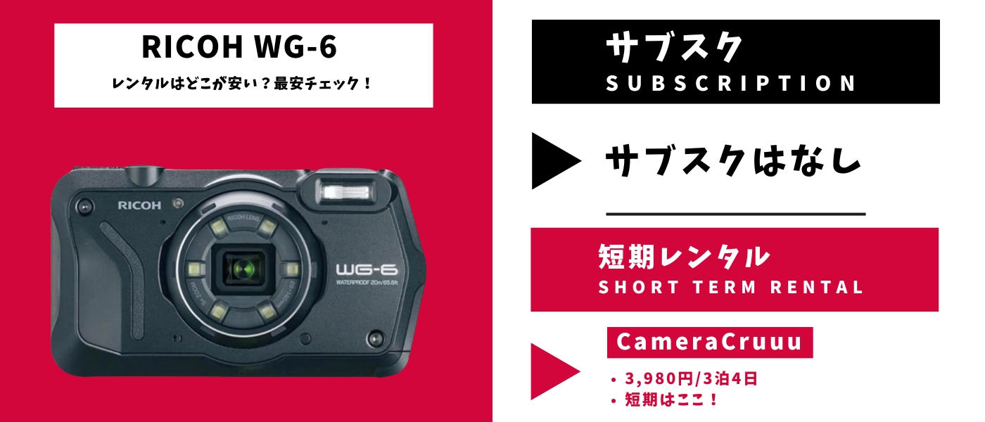 RICOH WG-6レンタル最安