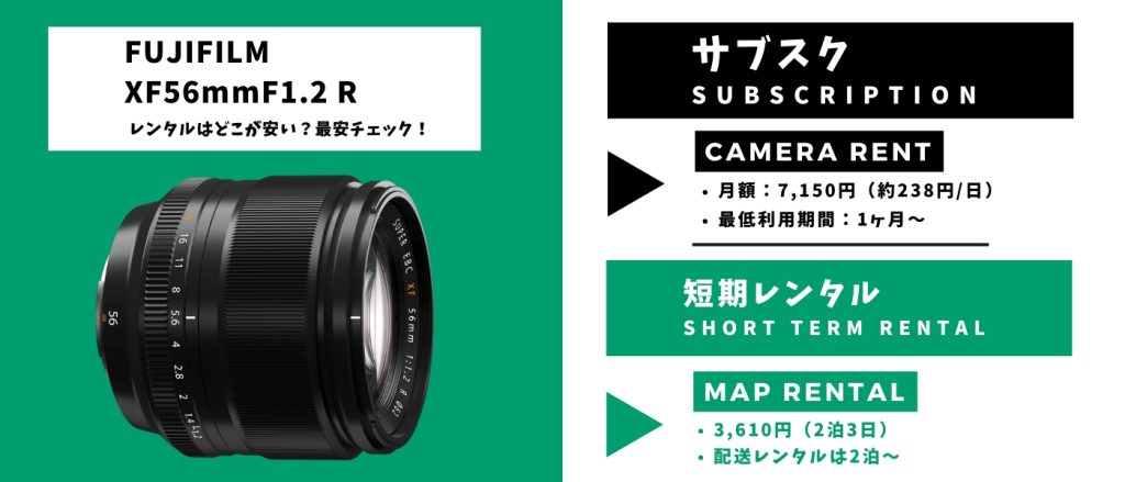 XF56mmF1.2Rレンタル 最安