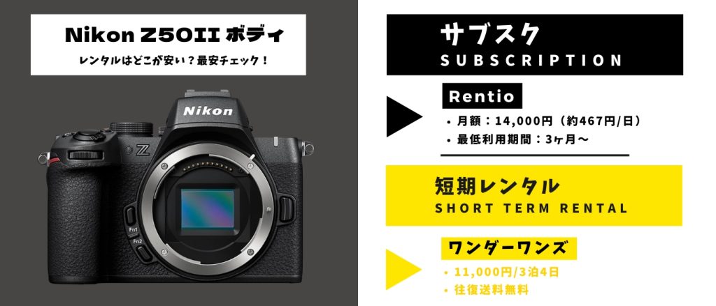 Nikon Z50II ボディレンタル 最安 (1)