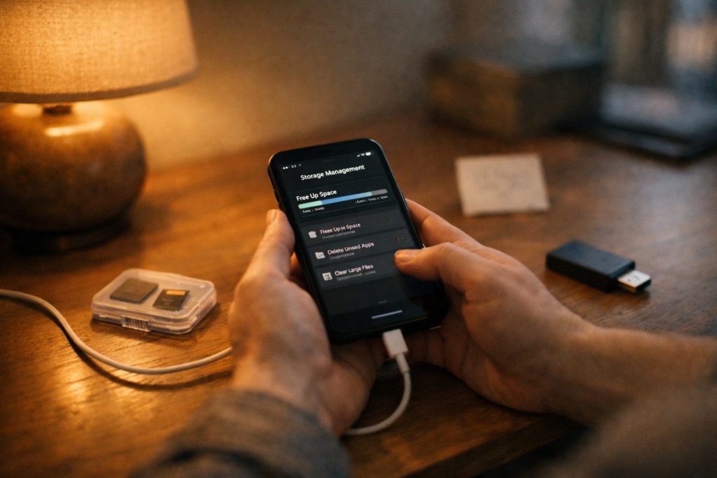 通知・熱・バッテリー・容量で途中停止しやすい
