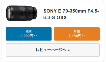 SONY E 70-350mm F4.5-6.3 G OSS（SEL70350G）